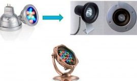Đèn led đổi màu chiếu sáng trang trí hồ nước, hồ bơi
